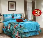 фото Комплект постельного белья 1708 Снегири 3D 1,5 спальный