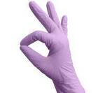 фото Сиреневые нитриловые перчатки-100 штук
