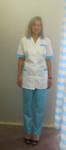 фото Костюм медицинский женский тиси с отделкой, короткий рукав.