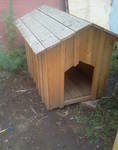 фото Будка собачья деревянная 1.60х0.80