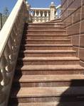 фото Травертиновая лестница белый травертин в Краснодаре