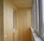 фото Обшивка балконов,помещений деревянной вагонкой