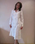 фото Халат медицинский женский, ткань - тиси, цвет - белый