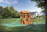 фото Детская деревянная игровая площадка для дачи "Крепость 4"