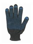 фото ￼ Перчатки трикотажные с ПВХ 5 нитей/10 класс/53 гр. черные