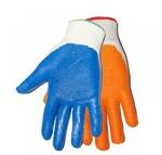 фото Перчатки нейлоновые с нитриловым покрытием синие,ораньжевые