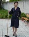 фото Халат рабочий женский, бязь пл. 120 гр/м2, цвет - черный