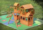 фото Детская деревянная игровая площадка для дачи "Крепость 9"
