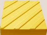 фото Тактильная плитка с диагональными рифами 50х50х5 желтая