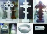 фото Кресты надгробные,бордюры,цветочницы,таблички малые архитектурные формы