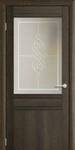 фото Межкомнатная дверь Рим EcoTex Дуб оксфорд со стеклом Экошпон